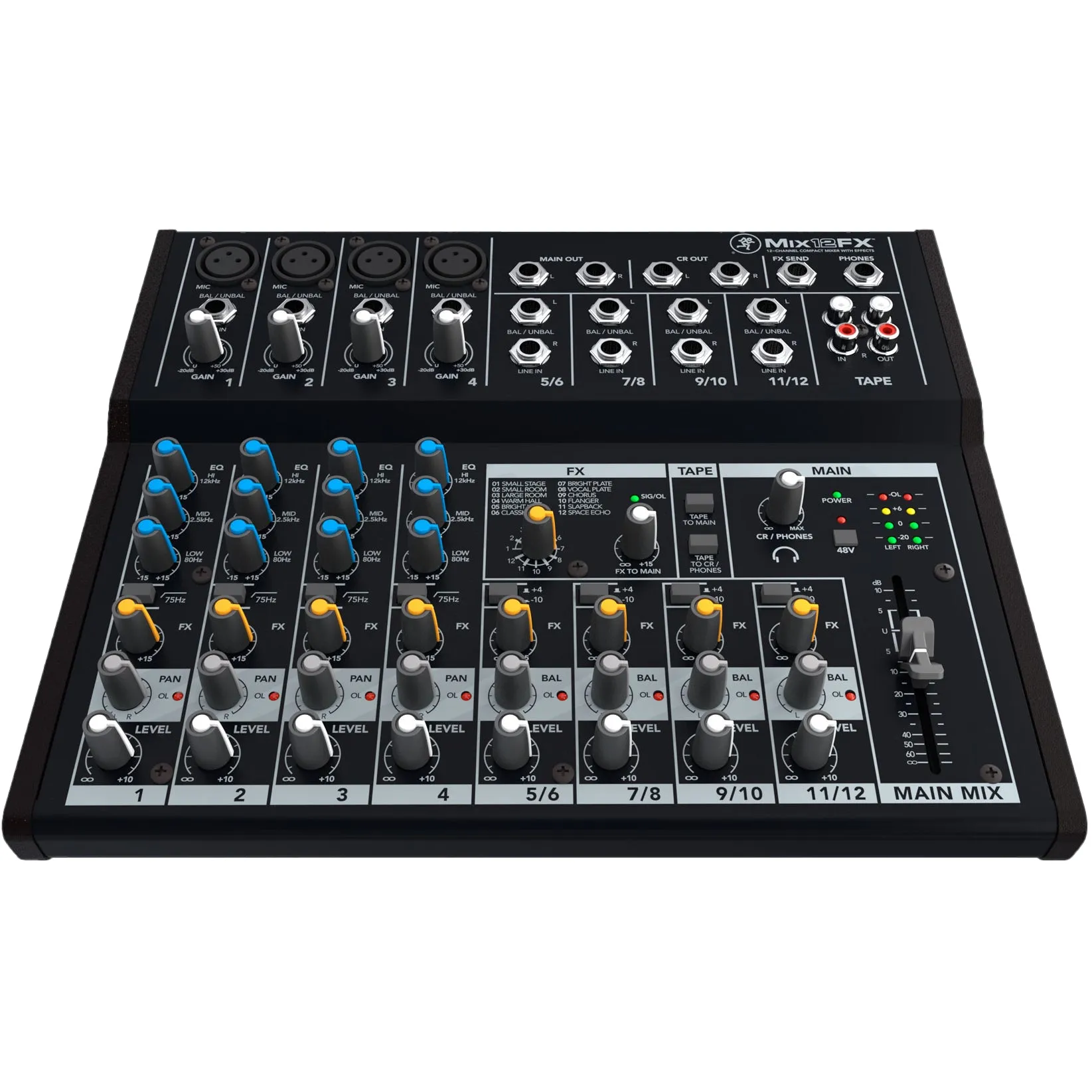 Mackie MIX12FX 12-Channel Compact Mixer with Effects