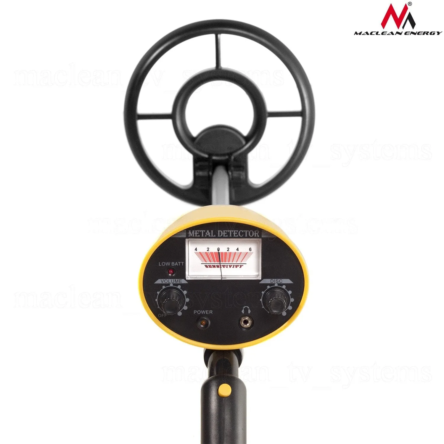 Maclean MCE991 Analog Discrimintating Metal Detector with 19cm Waterproof Coil