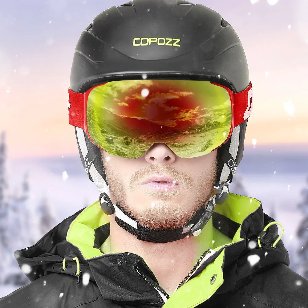 Magnetic Ski Goggles with Quick-change Lens and Case Set