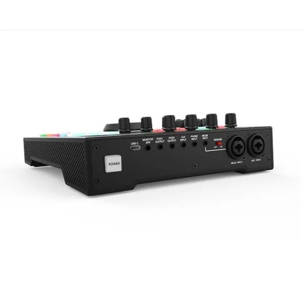 Maono Maonocaster AU-AM100 K2 All-In-One Audio Interface Podcast Production Studio with Condenser Microphone & Headphone