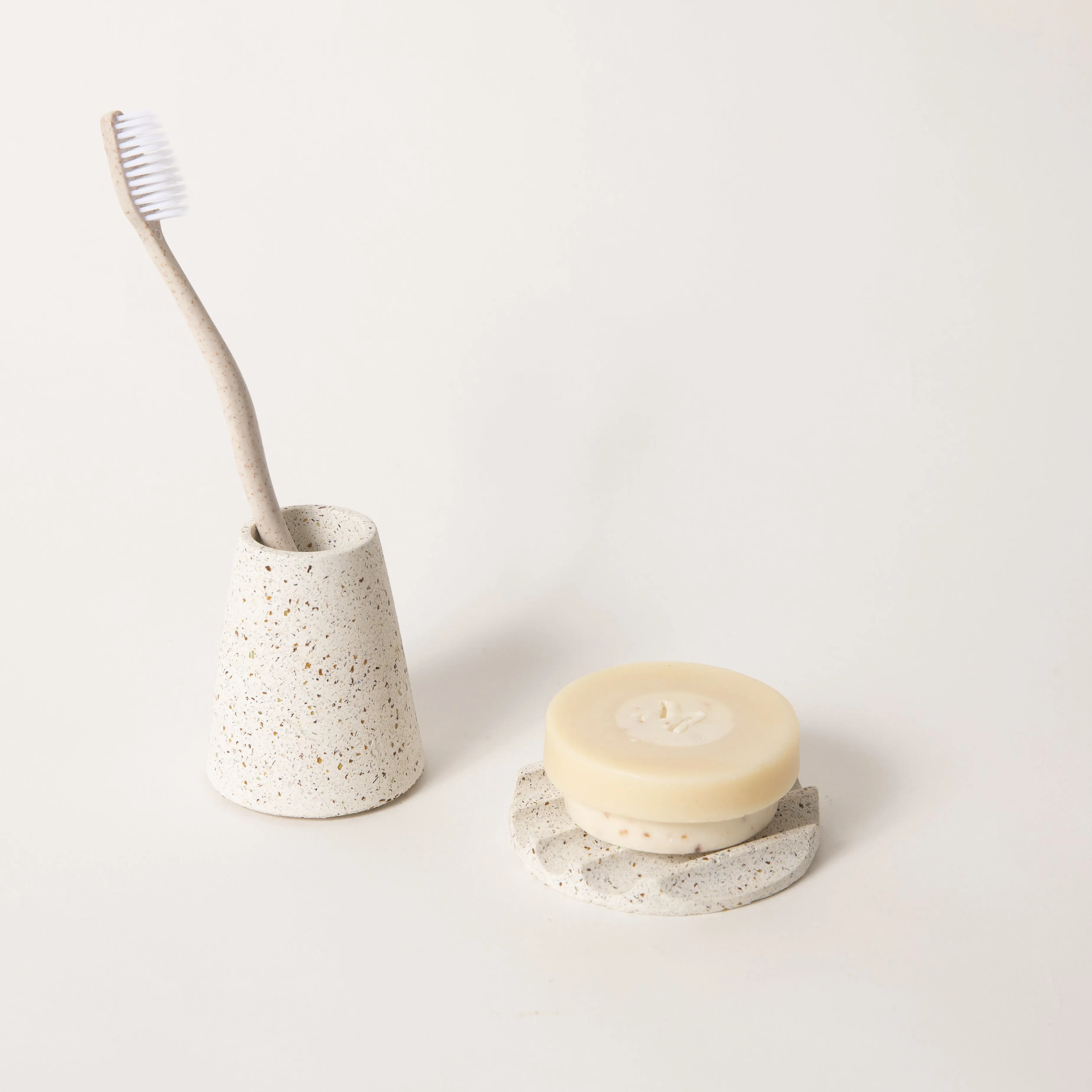 Mini Soap Dish & Toothbrush Holder Set