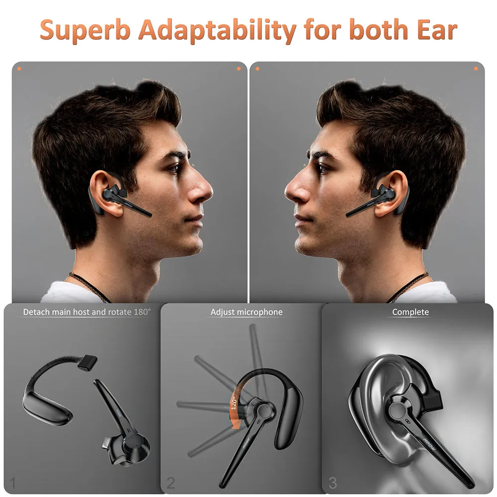 Mpow S12  Bluetooth Wireless Earpiece Headset Hands-free Calling with Clear Voice 280 Hours Standby Time lPX7