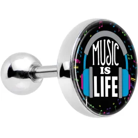 Music is Life Headphones Tragus Cartilage Earring