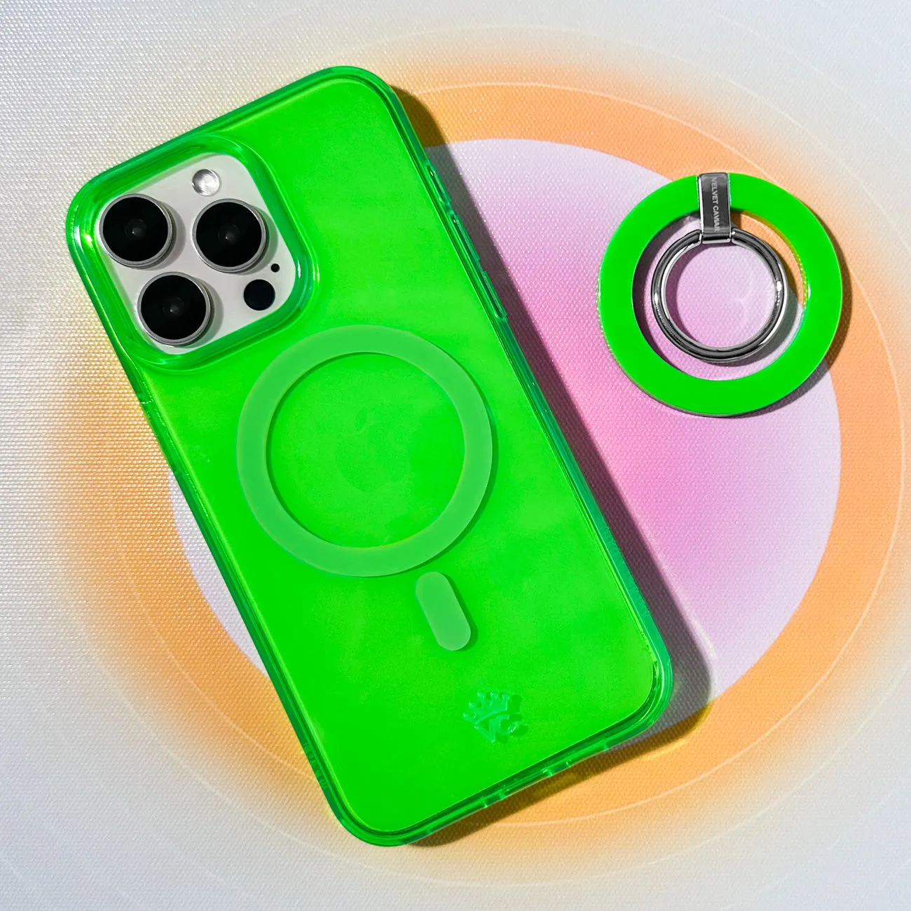 Neon Green Clear iPhone Case