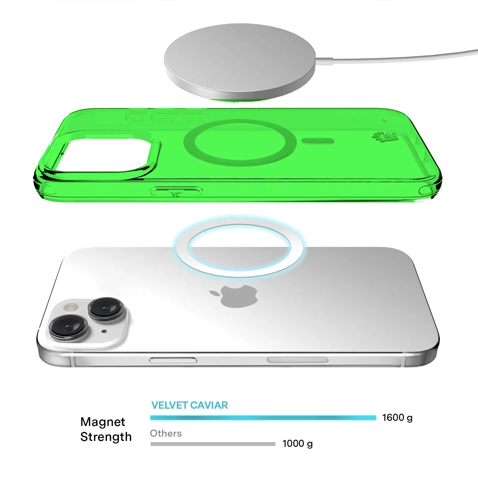 Neon Green Clear iPhone Case