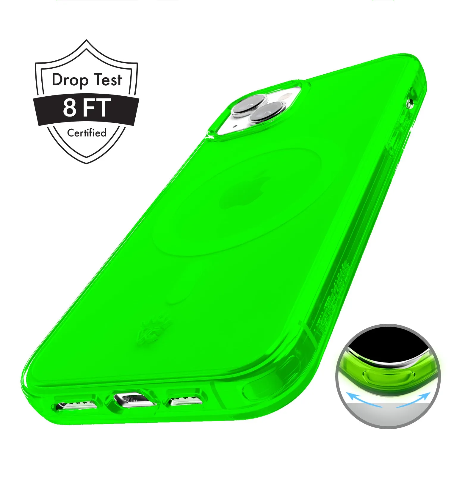 Neon Green Clear iPhone Case