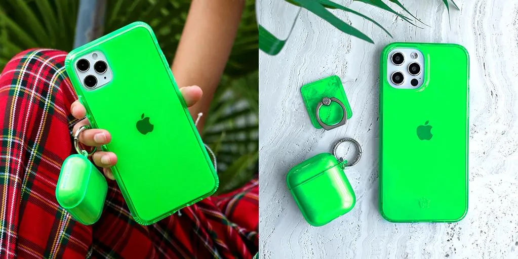 Neon Green Clear iPhone Case