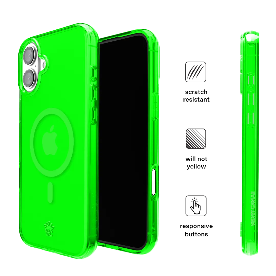 Neon Green Clear iPhone Case