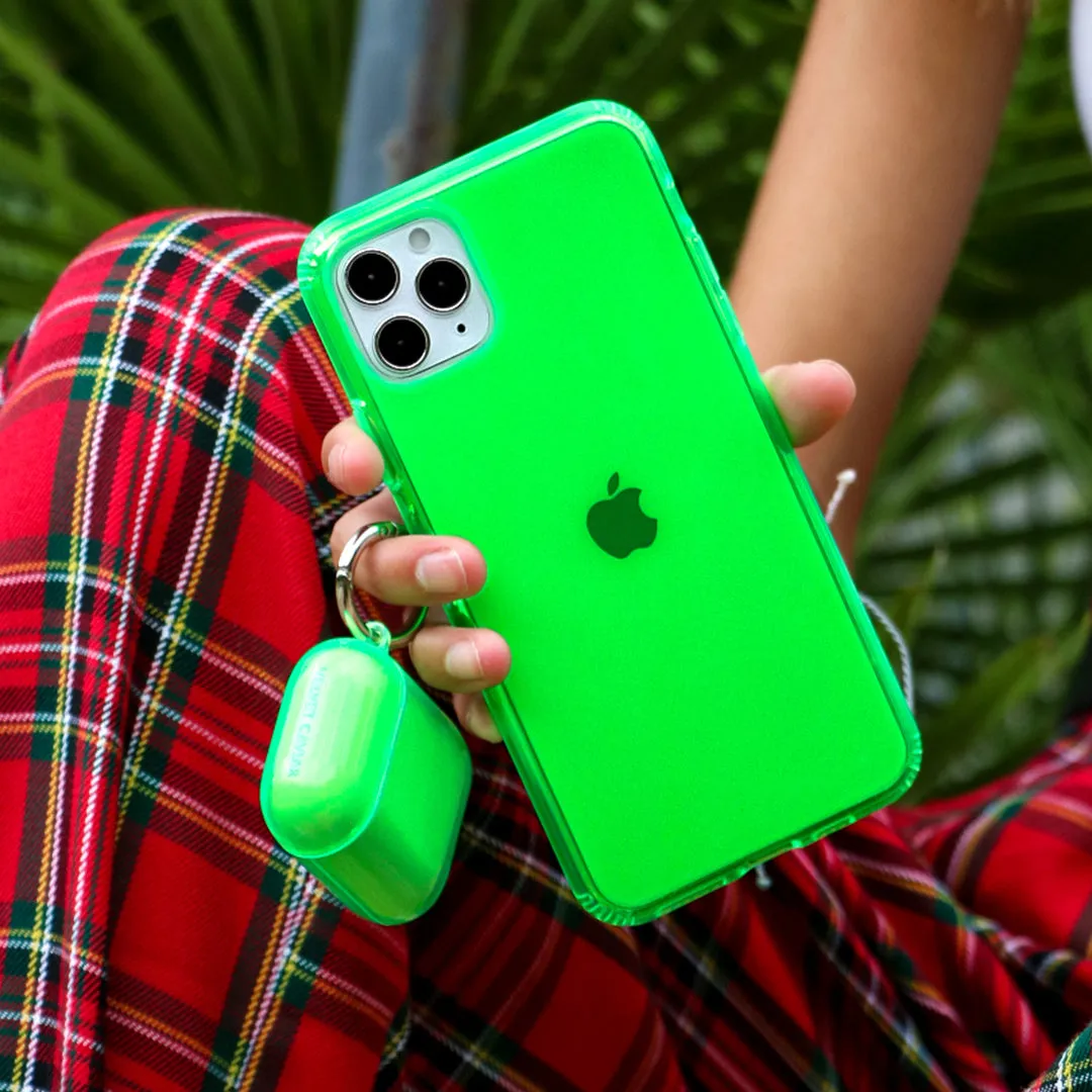 Neon Green Clear iPhone Case