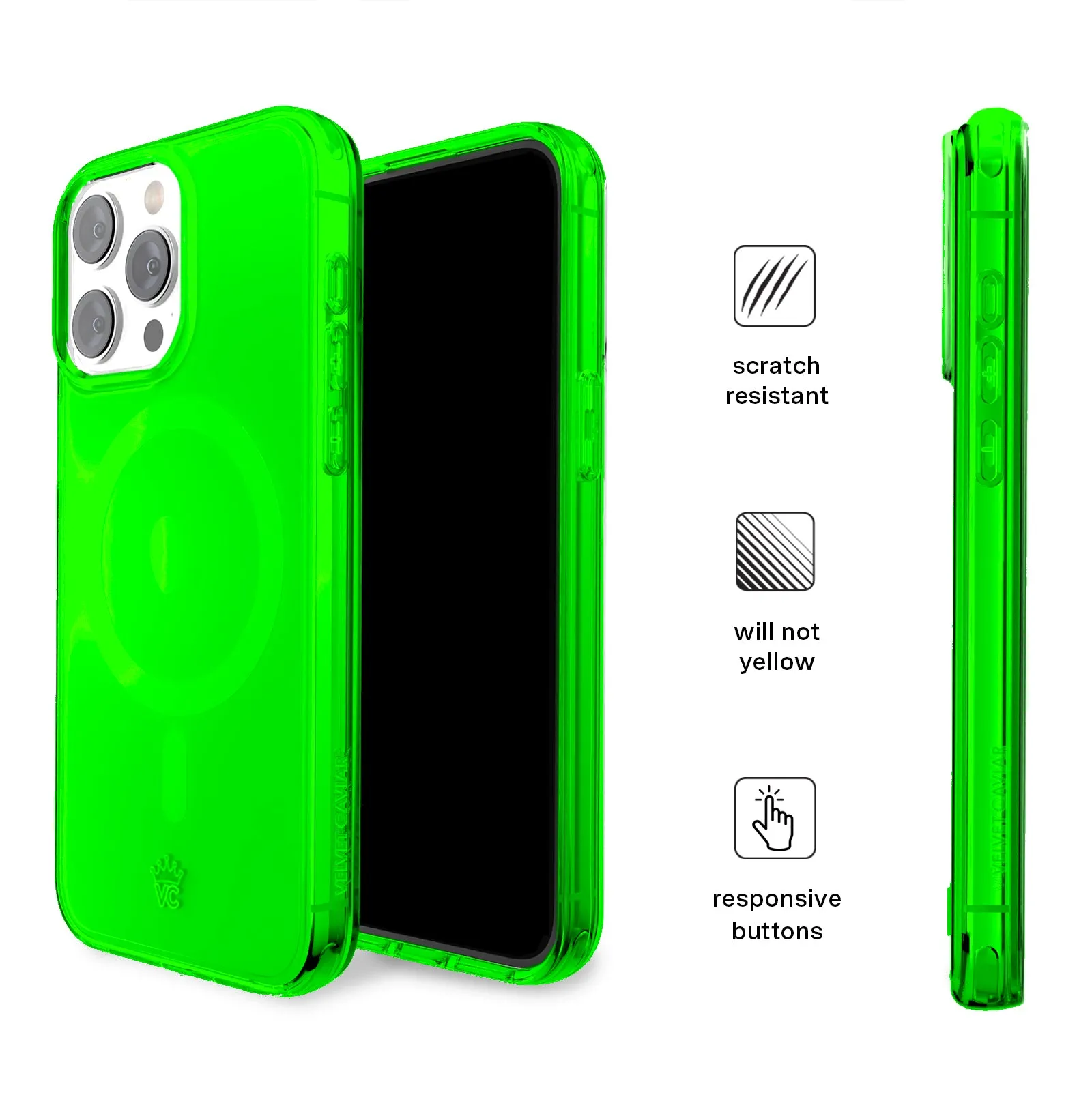 Neon Green Clear iPhone Case