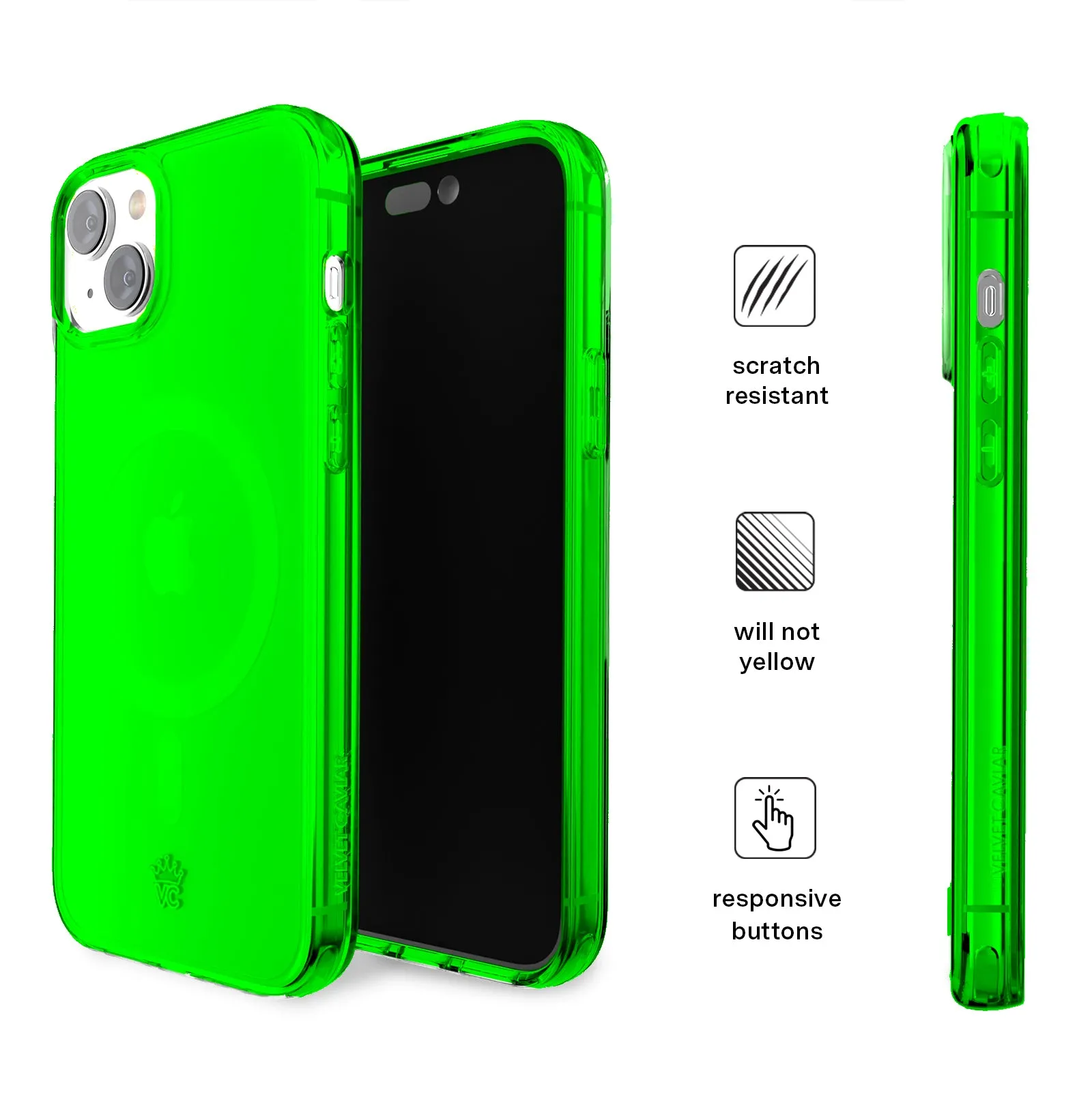 Neon Green Clear iPhone Case