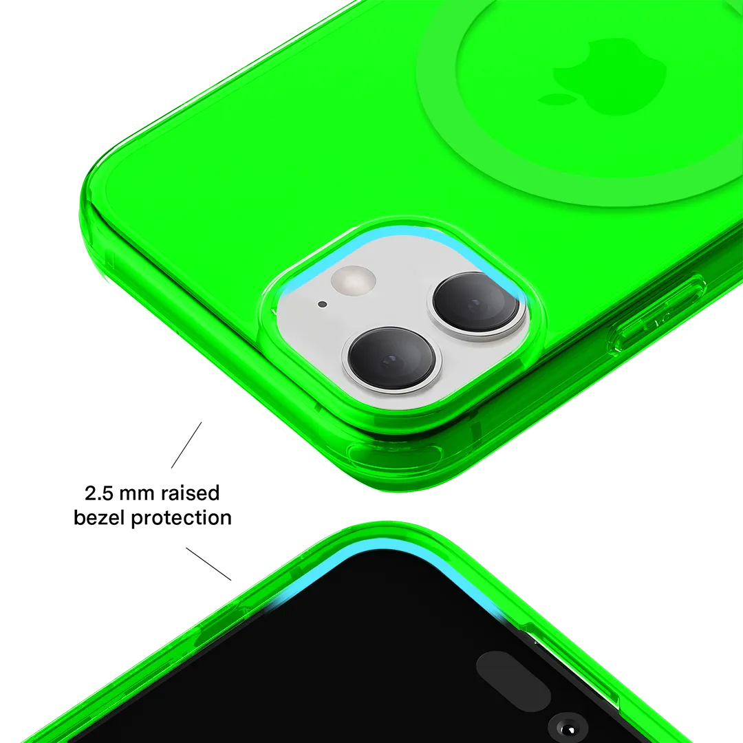 Neon Green Clear iPhone Case