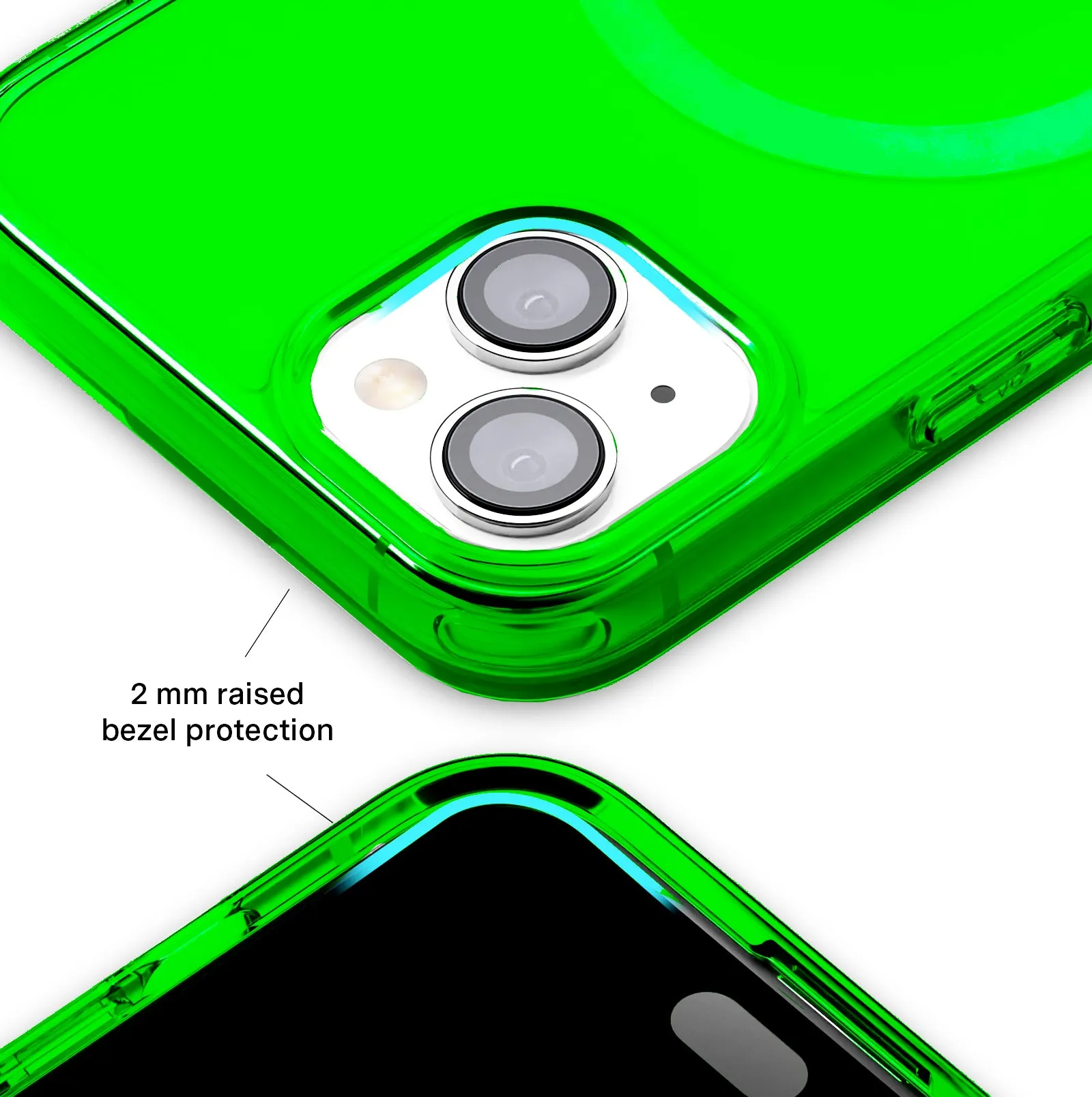 Neon Green Clear iPhone Case