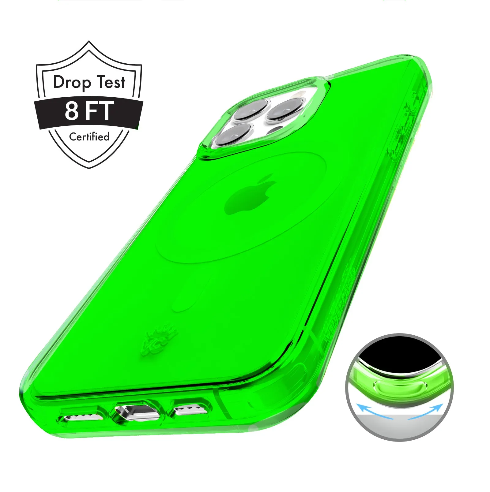 Neon Green Clear iPhone Case