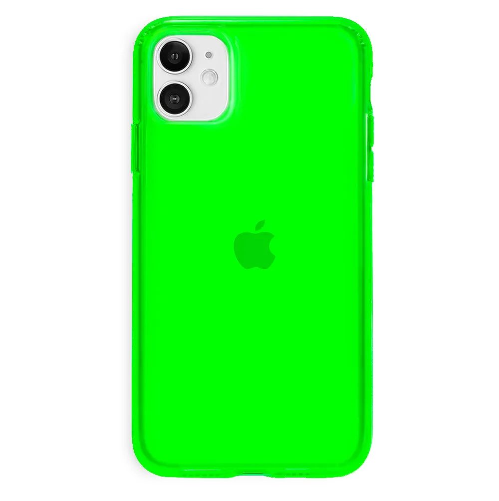 Neon Green Clear iPhone Case