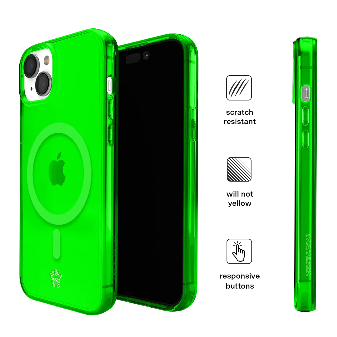 Neon Green Clear iPhone Case