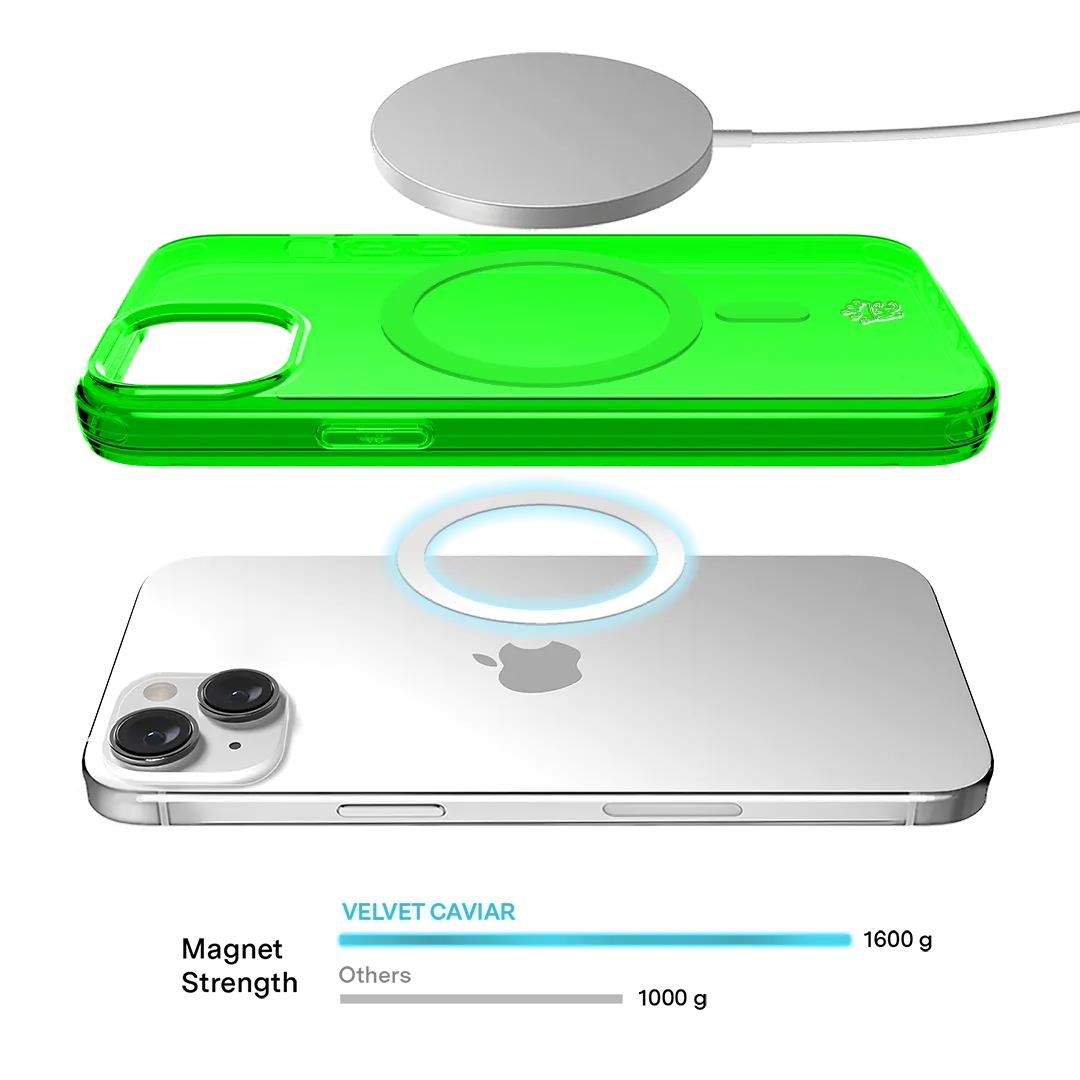 Neon Green Clear iPhone Case