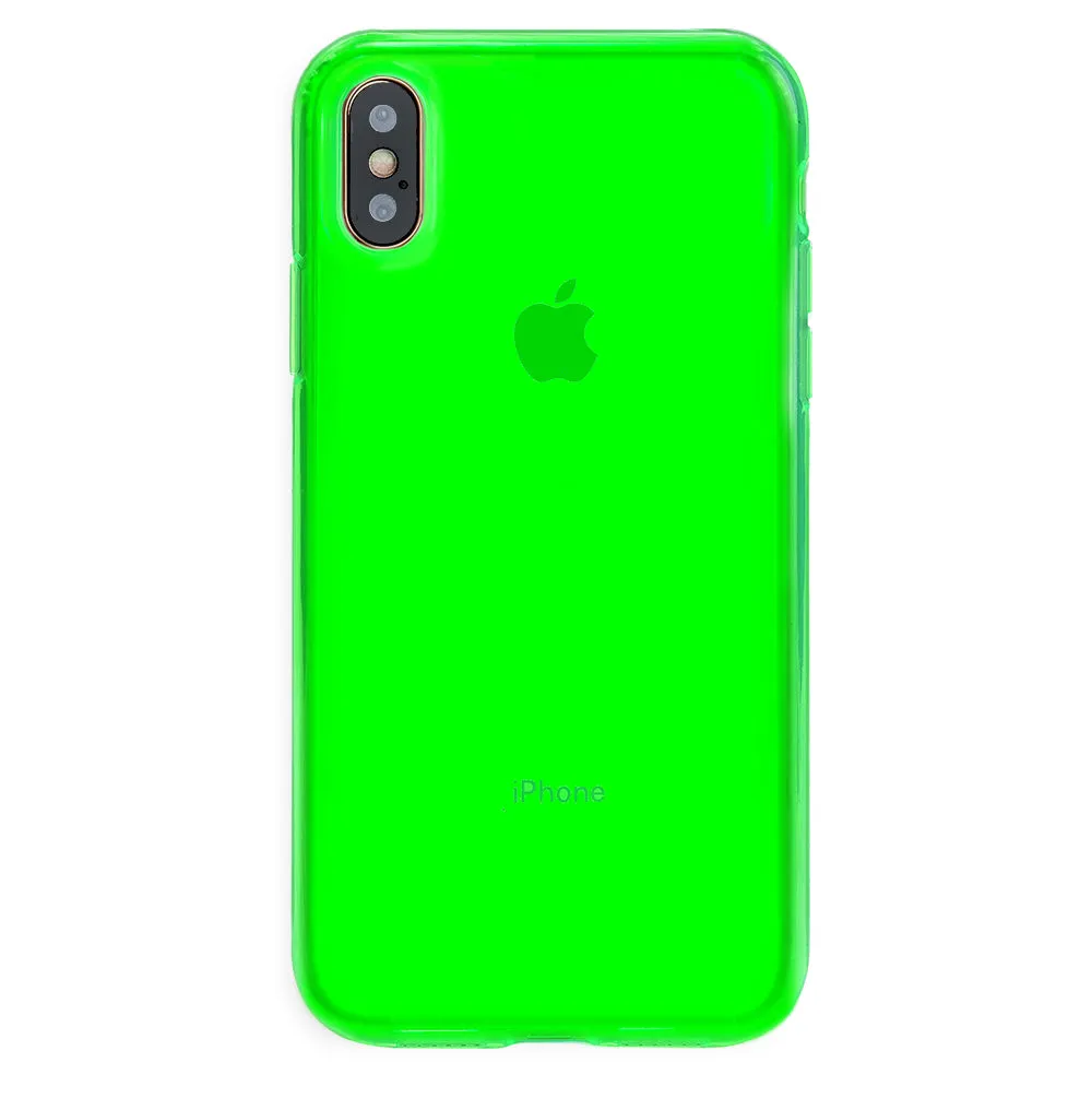 Neon Green Clear iPhone Case