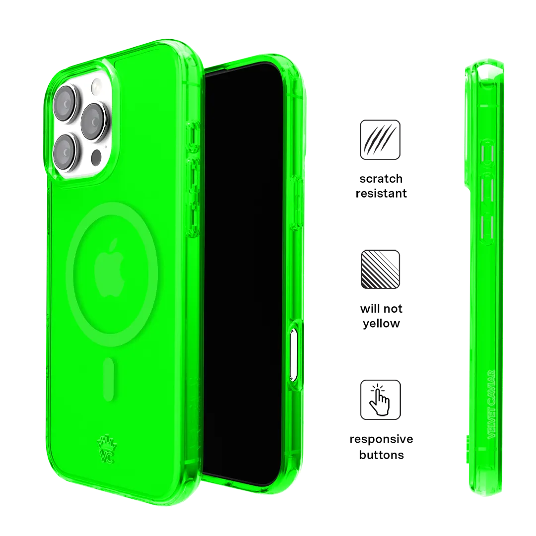 Neon Green Clear iPhone Case