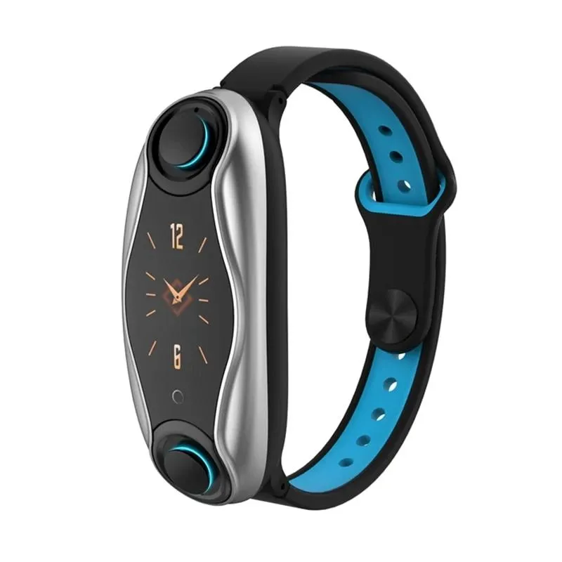 NEW!! Fitness Bracelet Bluetooth 5.0 Wireless Earphones Waterproof Smart Watch Android IOS