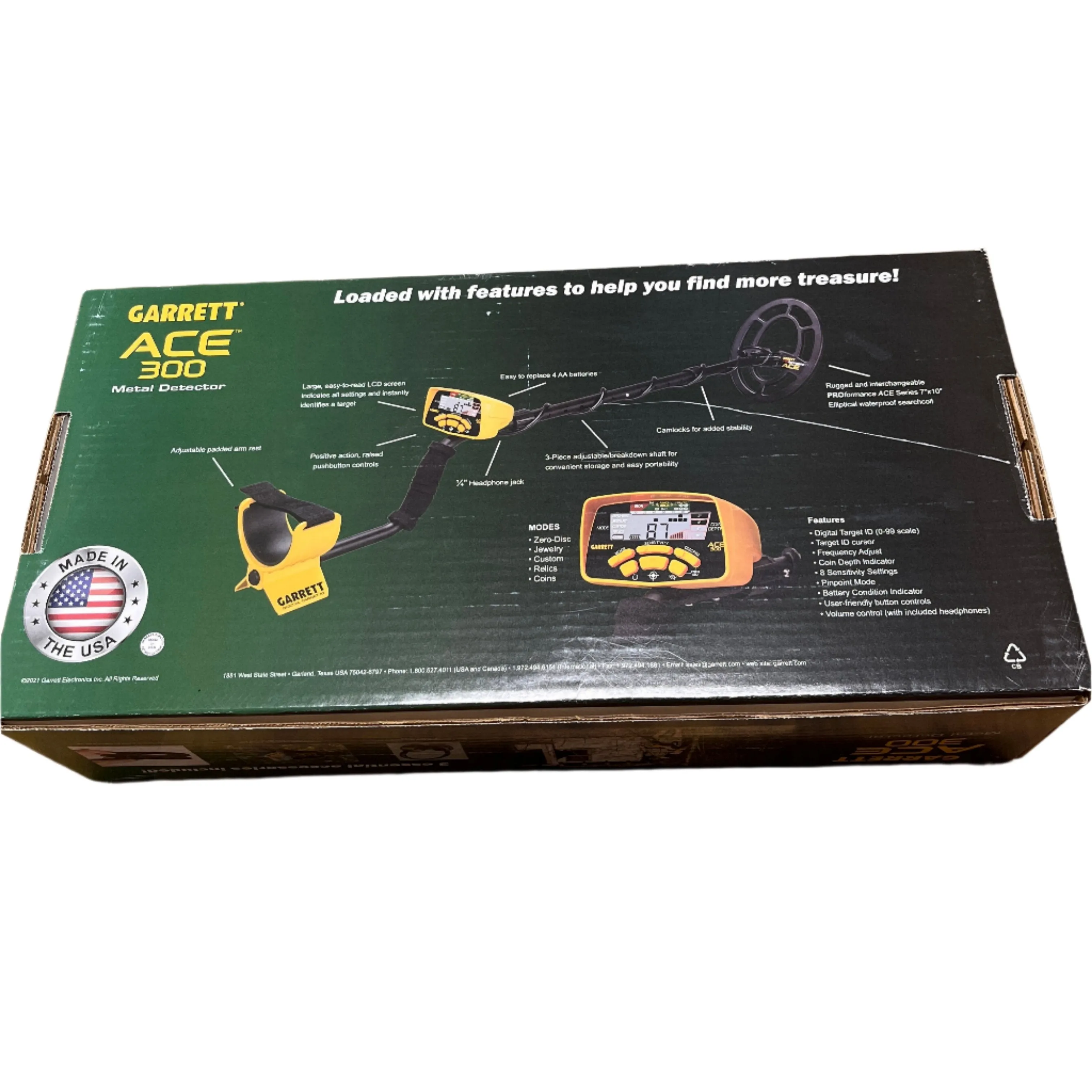 NEW Garrett ACE 300 Metal Detector Bundle w/Headphones