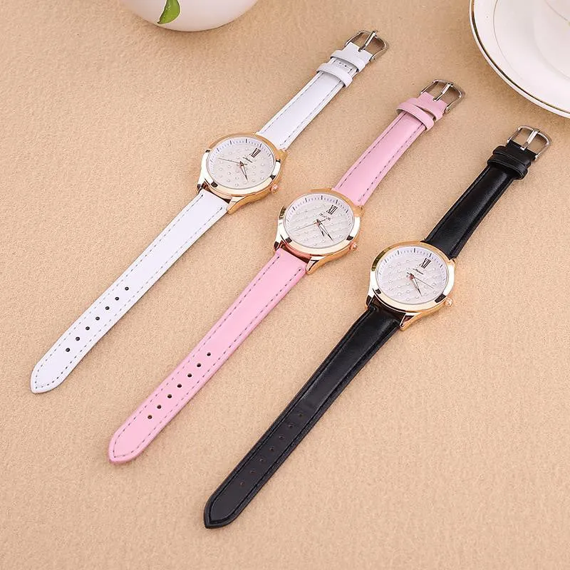 New Hot Design Reloj Mujer Relogio Rhinestone Ladies Leather Wrist Watch Quartz Watch Women Dress Watch