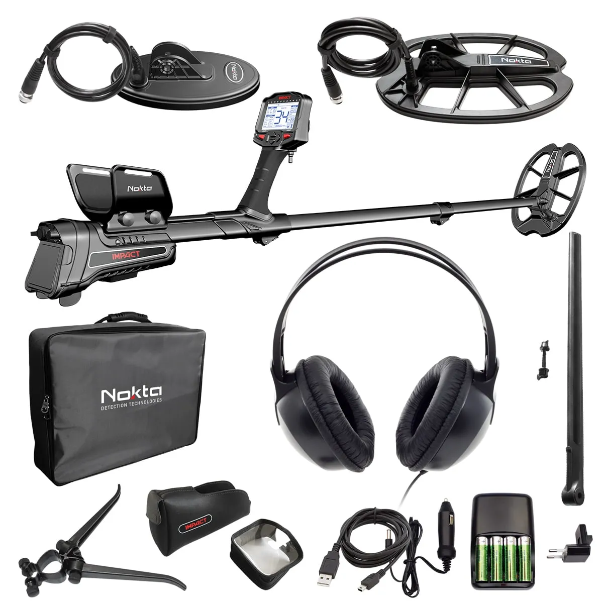 Nokta Impact Pro Pack Metal Detector with Waterproof DD 11 x 7'' Search Coil (Open Box)