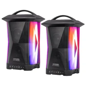 NUVELON Flare ® Bluetooth LED Lantern Speaker | Outdoor/Indoor 15W Stereo Speakers | 2 Pack