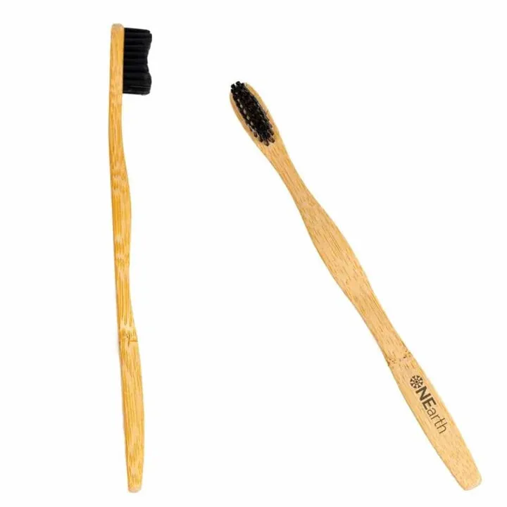 ONEarth Bamboo Toothbrush - Pack of 2 Charcoal