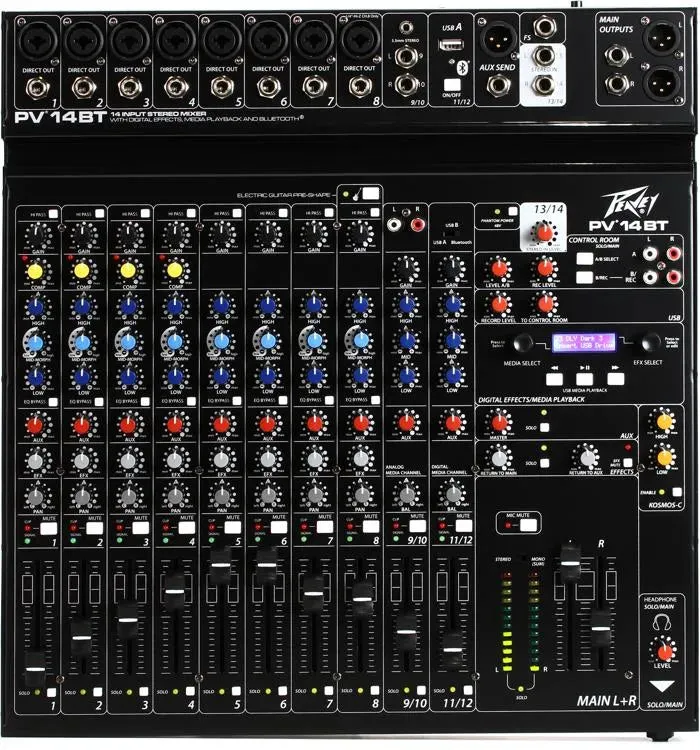 Peavey PV®14BT Compact 14 Channel Mixer with Bluetooth