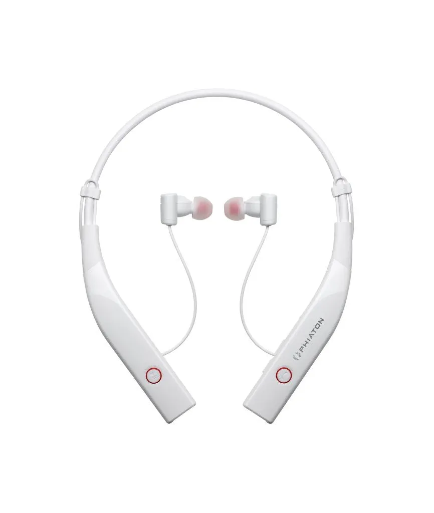 Phiaton BT 100 NC Bluetooth Noise Canceling Earphones - White