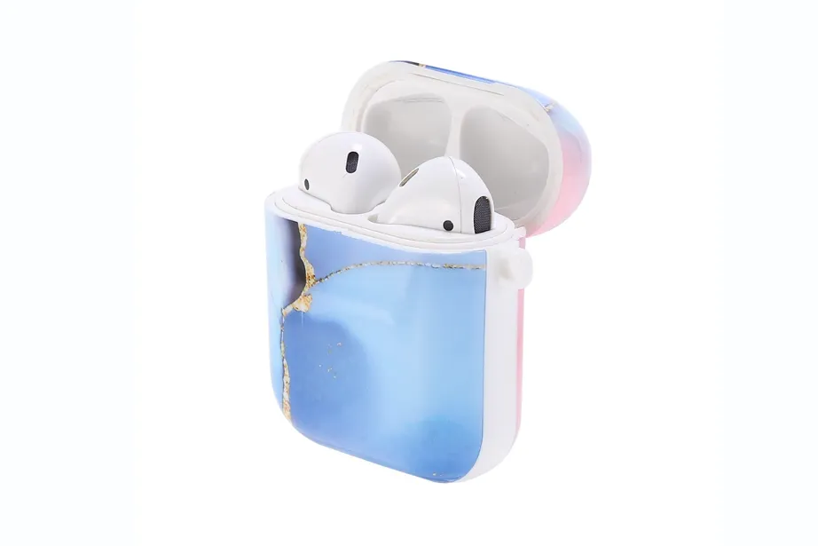 Pink & Blue Ombre Marble AirPod Holder