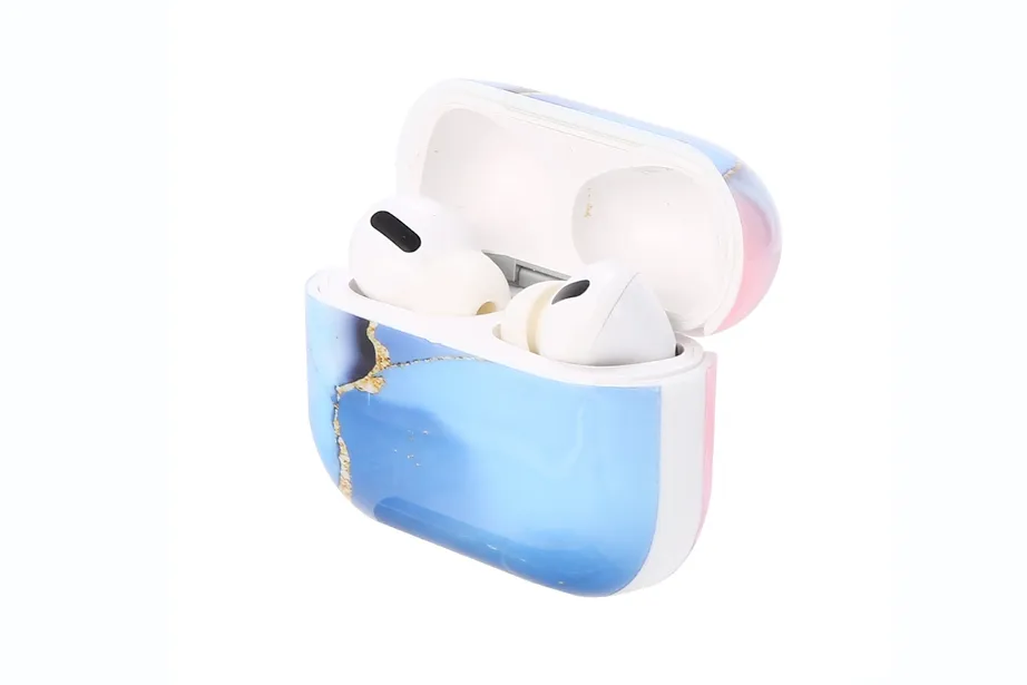 Pink & Blue Ombre Marble AirPod Holder