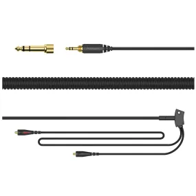 Pioneer DJ HC-CA0201 Coiled Extension Cable, 63-inch, for HDJ-C70 Studio Wired Headphones for Professional Audio, Aux Cord Cable for DJ Equipment and Recording