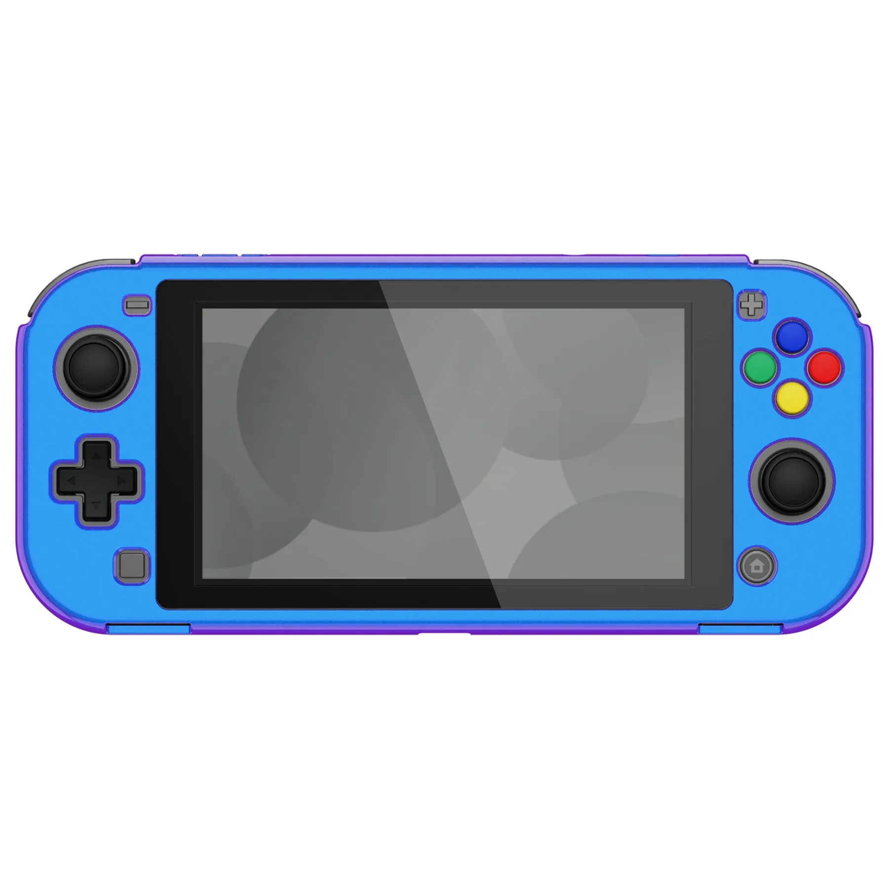 PlayVital Glossy Chameleon Purple Blue Customized Protective Case for NS Switch Lite, Hard Cover Protector for NS Switch Lite - 1 x Black Border Tempered Glass Screen Protector Included - YYNLP001