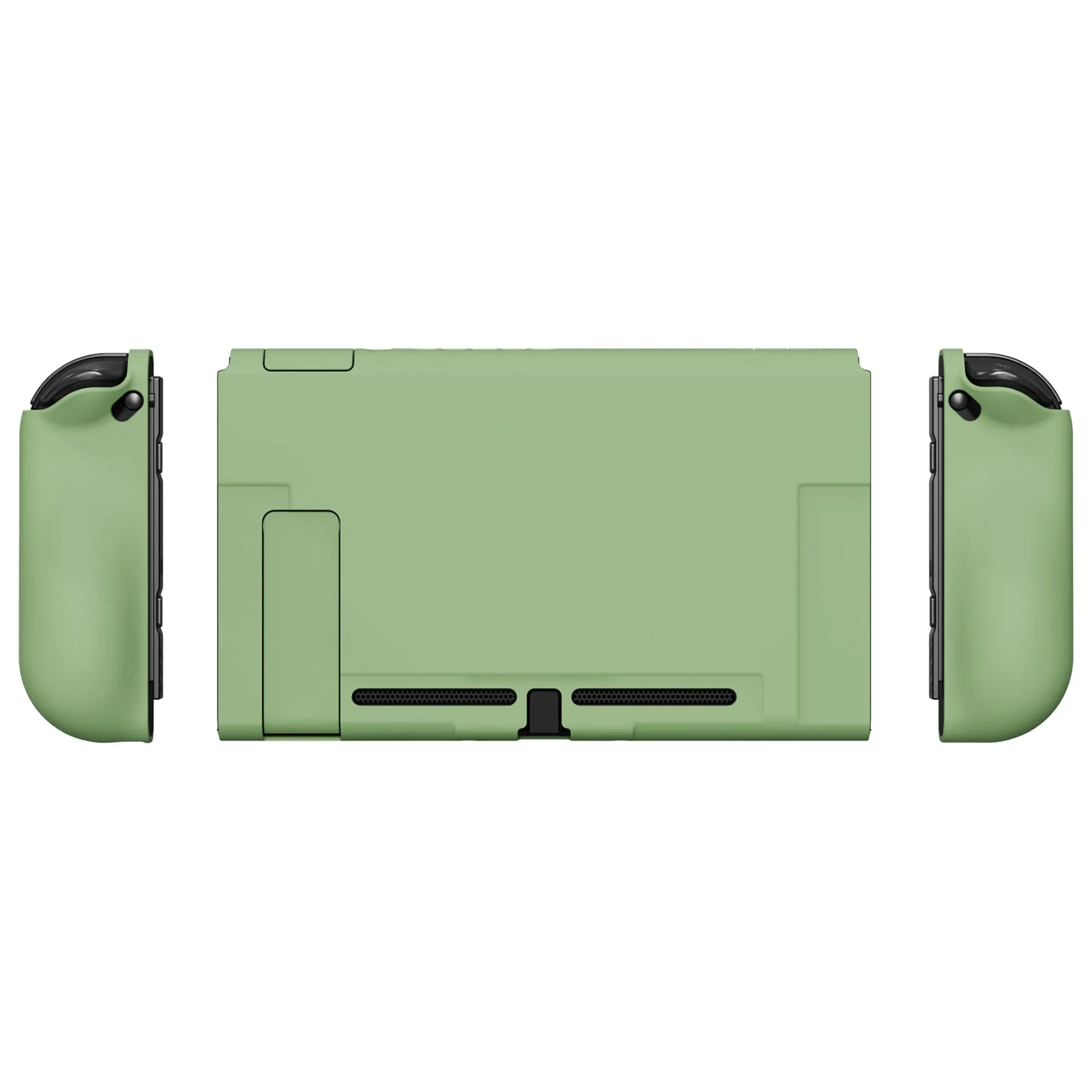 PlayVital UPGRADED Dockable Case Grip Cover for NS Switch, Ergonomic Protective Case for NS Switch, Separable Protector Hard Shell for Joycon - Matcha Green - ANSP3005