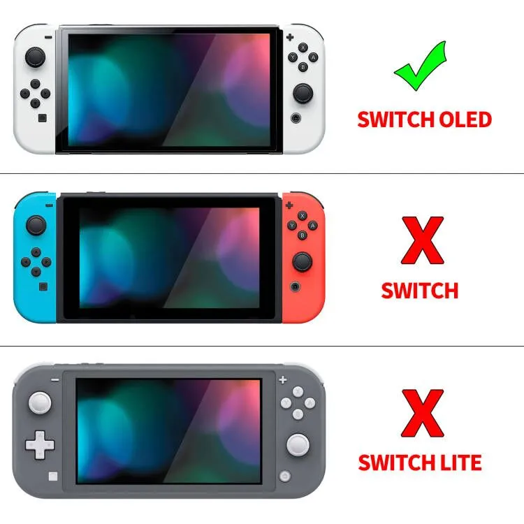 PlayVital ZealProtect Soft Protective Case for Nintendo Switch OLED, Flexible Protector Joycon Grip Cover for Nintendo Switch OLED with Thumb Grip Caps & ABXY Direction Button Caps - Rainbow on Cloud - XSOYV6016