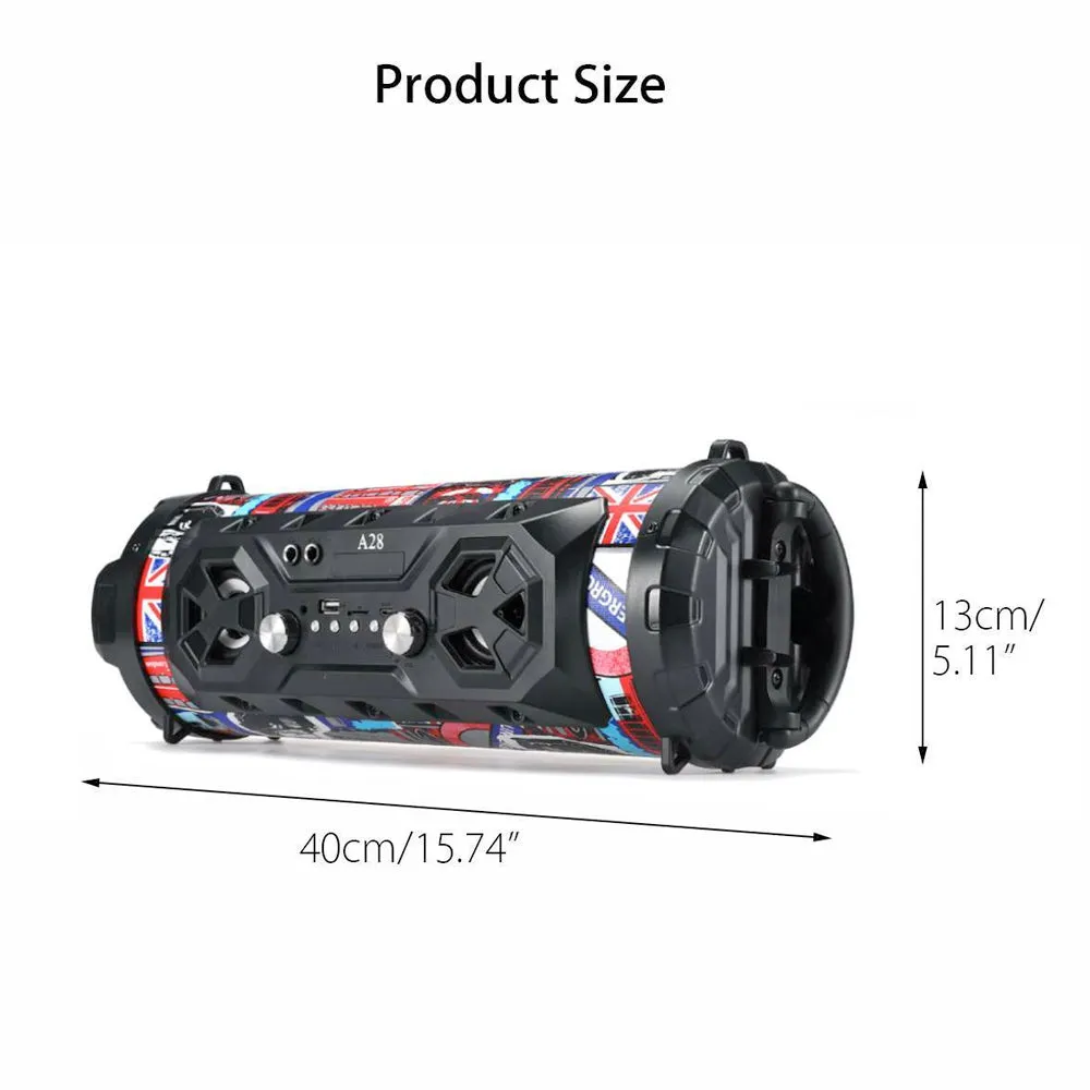 Portable Superior Bass Wireless Boombox with Radio Bluetooth Speakers