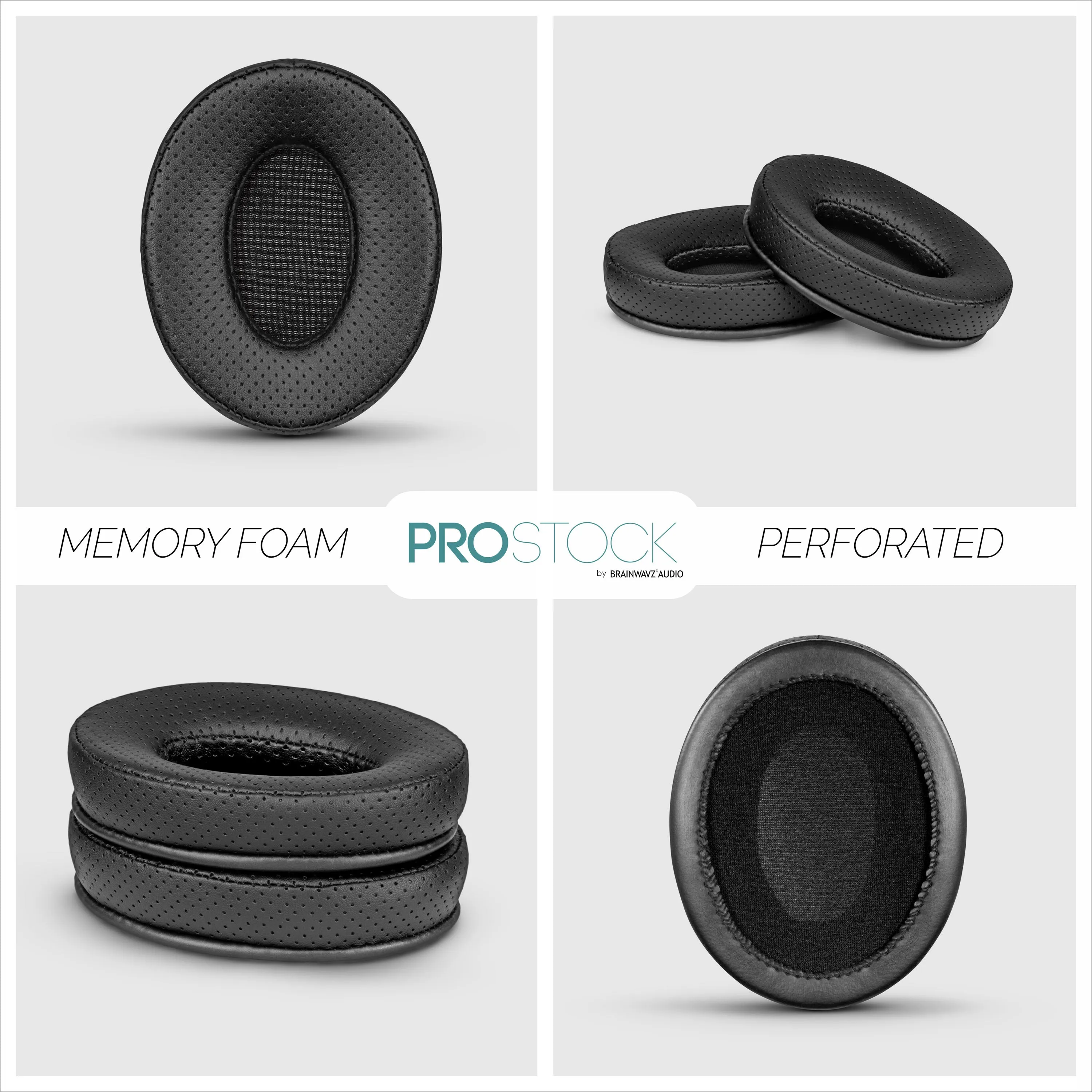 ProStock ATH M50X & M Series Replacement Earpads - Custom Designed Shape with Memory Foam - Perforated