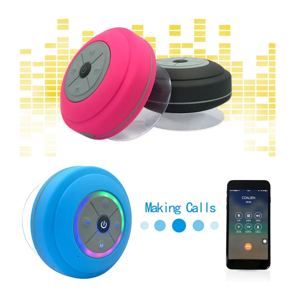 Q9 Waterproof Wireless Bluetooth LED Speaker with Microphone For Hands-Free Call