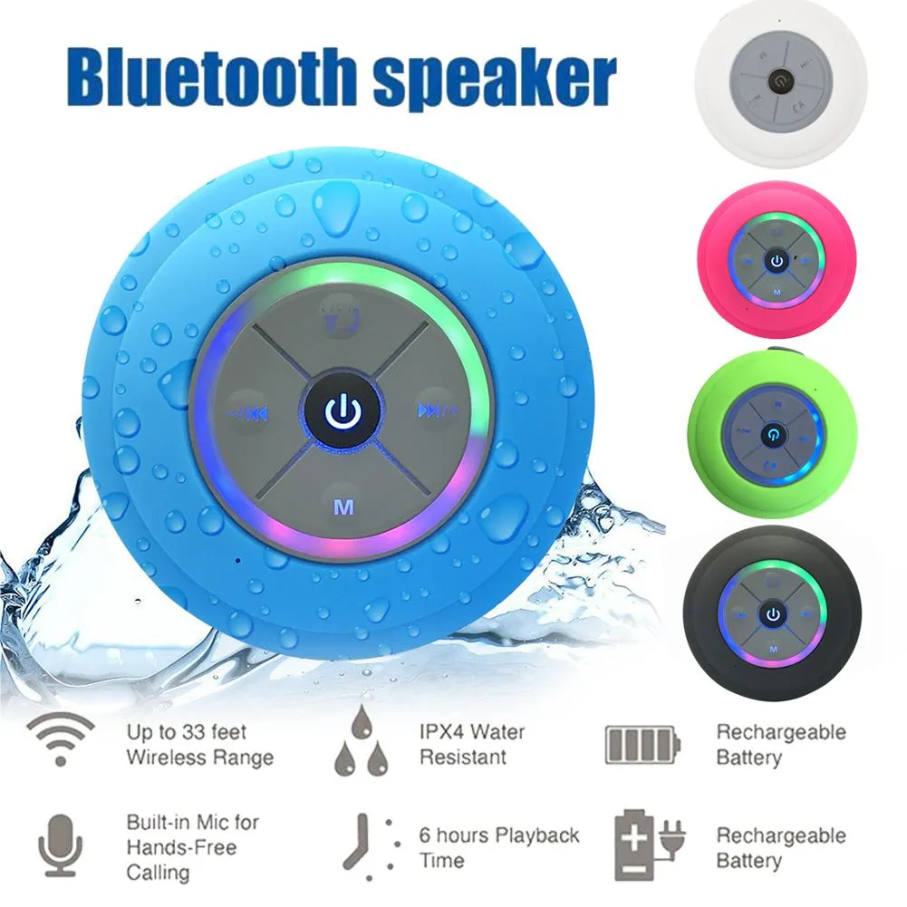 Q9 Waterproof Wireless Bluetooth LED Speaker with Microphone For Hands-Free Call