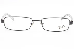 Ray-Ban RB6092 2509 Black Metal Rectangular Designer Italy Eyeglasses