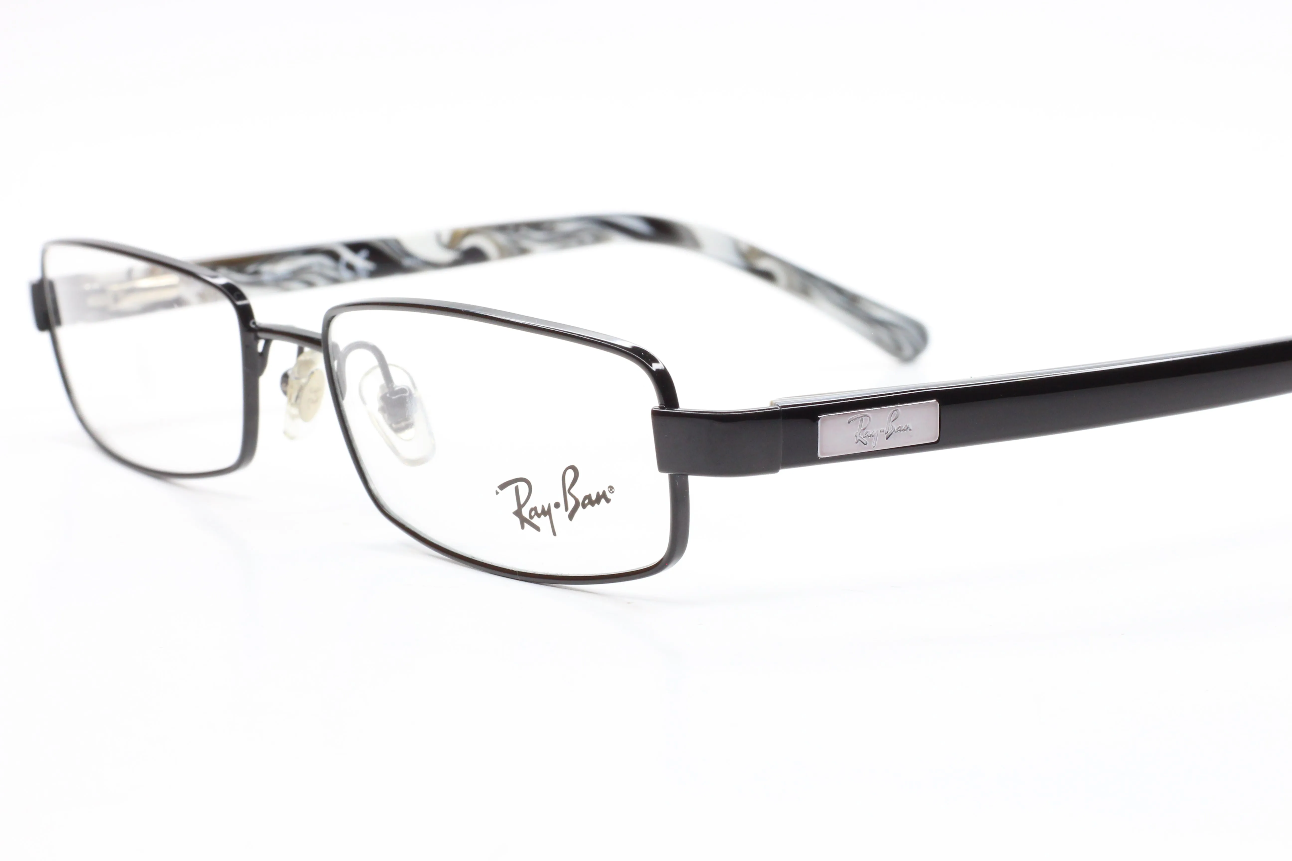 Ray-Ban RB6092 2509 Black Metal Rectangular Designer Italy Eyeglasses