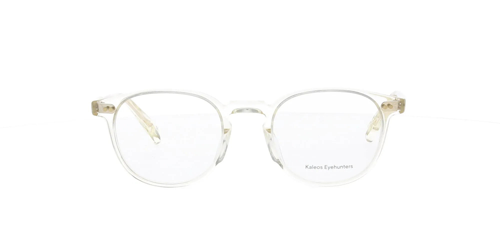 Round Crystal Kaleos Frame with Sunglass Clip-on