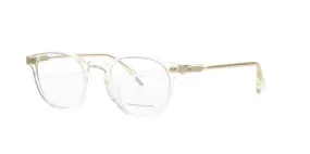 Round Crystal Kaleos Frame with Sunglass Clip-on