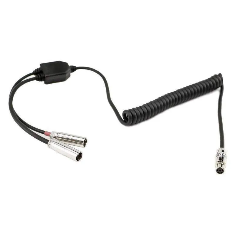 Rugged Radios Dual Radios to Headset Coil Cord Adaptor