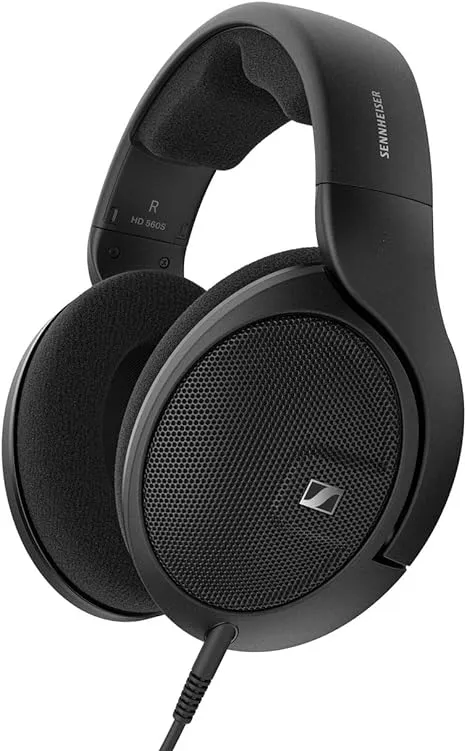 Sennheiser Consumer Audio HD 560 S Over-The-Ear Audiophile Headphones - Neutral Frequency Response, E.A.R. Technology for Wide Sound Field, Open-Back Earcups, Detachable Cable, (Black) (HD 560S)