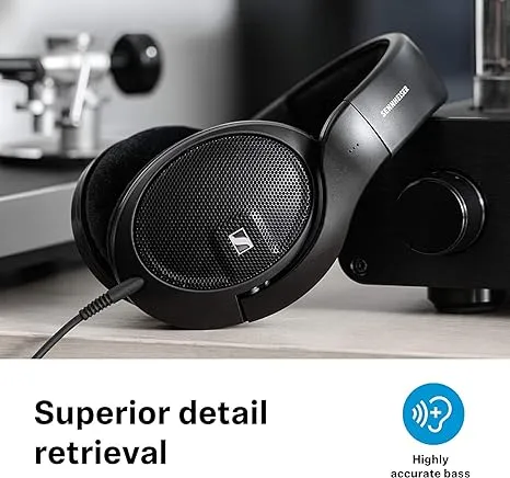 Sennheiser Consumer Audio HD 560 S Over-The-Ear Audiophile Headphones - Neutral Frequency Response, E.A.R. Technology for Wide Sound Field, Open-Back Earcups, Detachable Cable, (Black) (HD 560S)