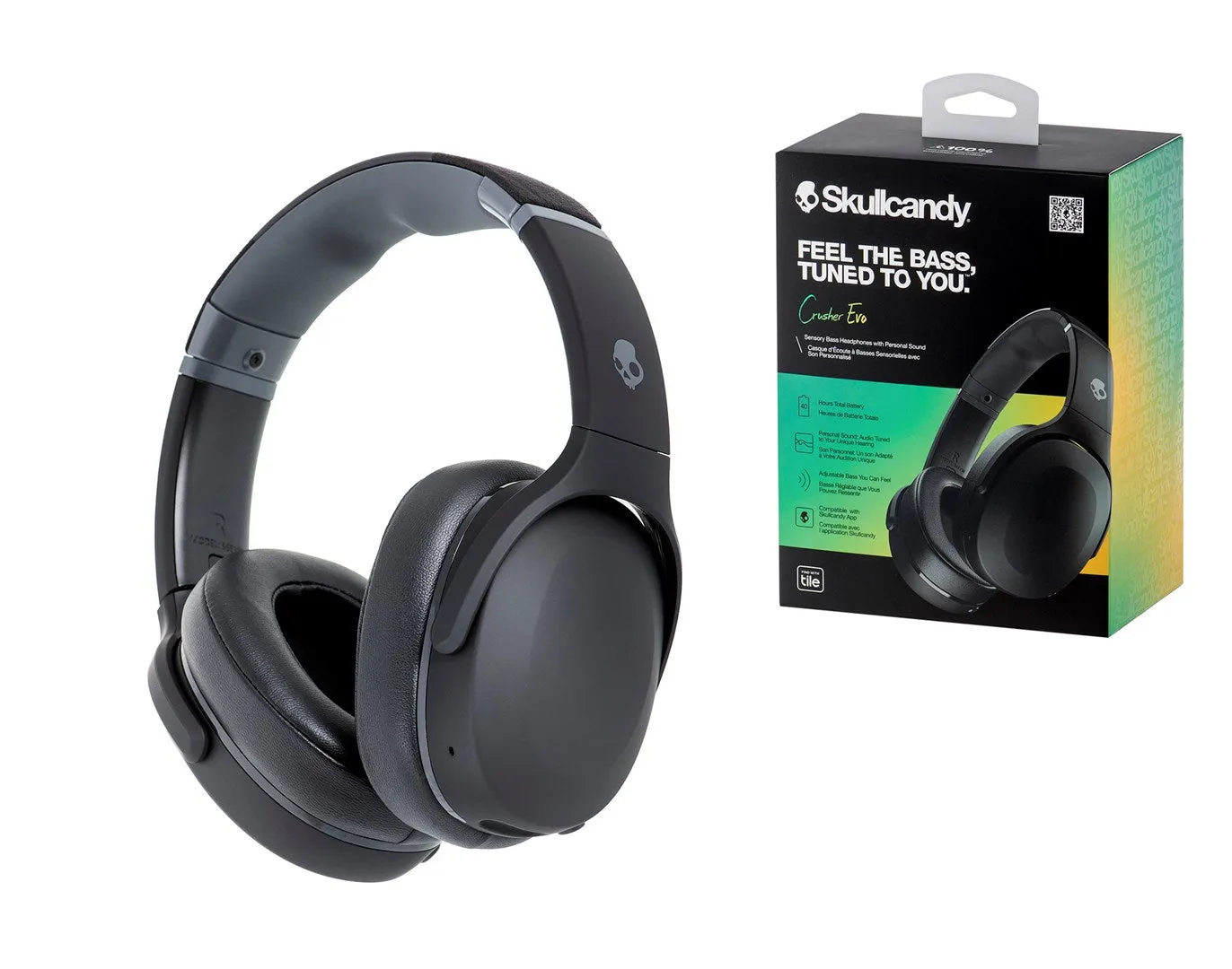 Skullcandy Crusher Evo Headset Wired & Wireless Head-Band Calls/Music Usb Type-C Bluetooth Black