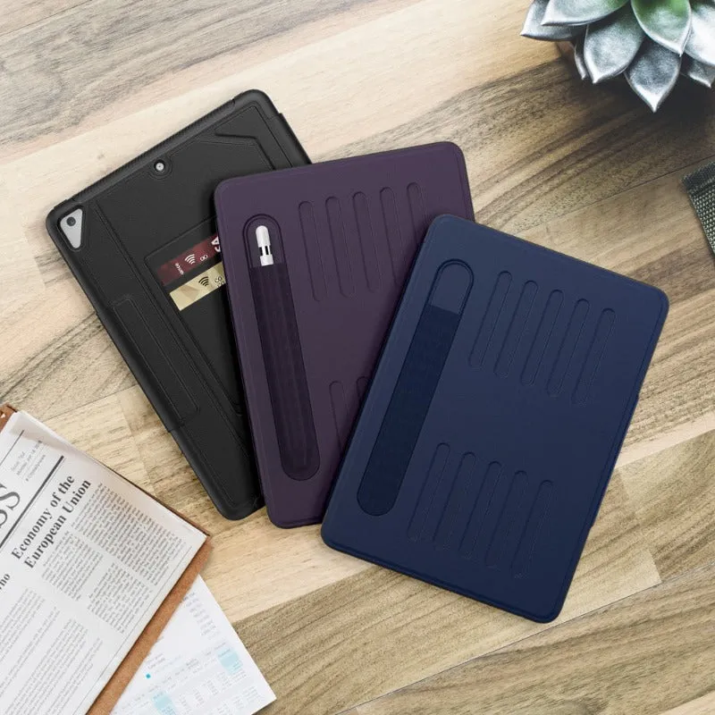 Smart wake Up PU Leather Tablet Case With Pen Slot For iPad